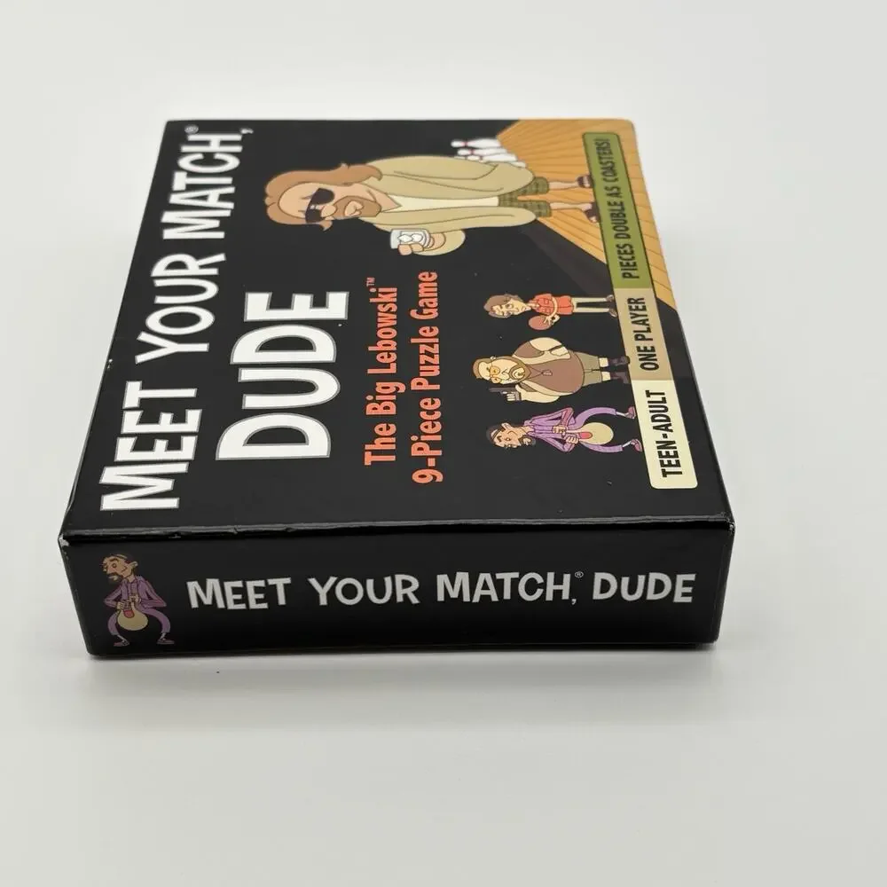 The Big Lebowski Meet Your Match Dude Puzzle Game Coasters Adult Complete.